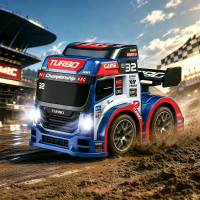 GT103B/GT203B RTR 1/64 2.4G Mini RC Auto Rally Truck LED Licht Voertuig Desktop Speelgoed Model Collectie Geschenk Voor