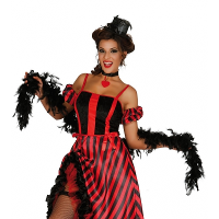Burlesque boa zwart 180 cm