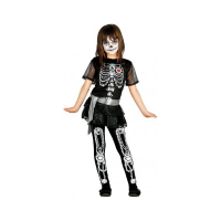 Carnavalskleding meisjes skelet jurk met glitter