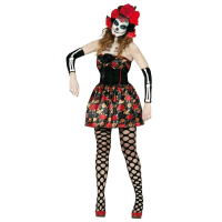 Guirca Day of the Dead verkleed kostuum voor dames