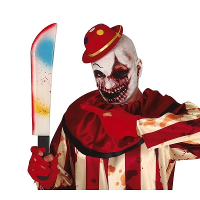 Horror verkleed slagersmes/kapmes gekleurd 54 cm