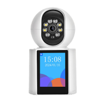 Guudgo 3MP 2.8 Inch IPS scherm Video oproepcamera Draadloze PTZ IP domecamera Nachtzicht Humanoid Tracking Alarm Push Ho