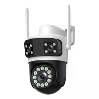 Guudgo 6MP Ultra HD WIFI IP camera Drie lenzen Volle kleur Nachtzicht Waterdicht 355 Pan Tilt Tweeweg Audio Mobiele app 