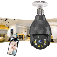 Guudgo HD 1080P WIFI IP E27 Camera Surveillance 8 LED Diamond Bulb Ball Camera Smart Dual light Nachtzicht met E27 Base