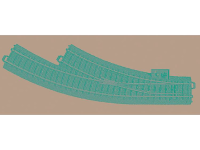 H0 MÃ¤rklin C rails (met ballastbed) 24672 Gebogen wissel, Rechts 30 Â° Met handbediening