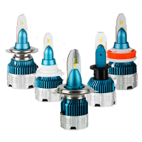 H1/H3/H4/H7/H11/9005/9006 Paar Auto LED Koplampen 6000K Dubbelzijdige Lampen 4000LM