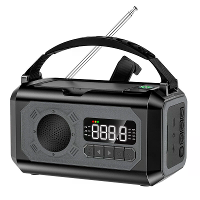H17 Multifunctionele Noodradio 12000mAh Zonnehandcrank AM FM NOAA Weeralarm Powerbank Zaklamp Kompas SOS Overlevingsuitr