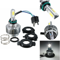 H4 32w 3000lm 6500k Cob Hi/lo Beam Led Motorcycle Headlight Dc 9 16v