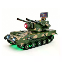 H6222G RTR 1/64 2.4G Mini Alloy RC Tank 360° Rotating Turret Camouflage Paint with Sound Light Effects Support Smartphon