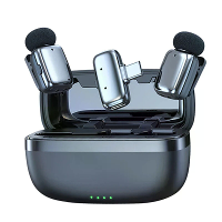 H68Mini 2.4G Draadloze Lavalier Microfoon 360° Omnidirectionele Geluidopname DSP Ruisonderdrukking voor iPhone Serie And