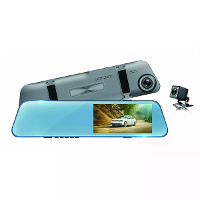 H93 1080P 4.5 Inch Touch Dual Lens Dash Cam Auto DVR Achteruitkijkspiegel Starlight Nachtzicht Achteruitrijbeeld Rijreco