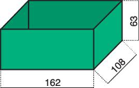 Hã¼nersdorff Assortimentskoffer Inzet (l X B X H) 162 X 108 X 63 Mm Aantal Vakken: 1