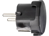 Gao 624446 Haakse Stekker Met Randaarde Kunststof 230 V Zwart Ip20