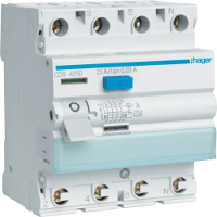 Hager CDA425D CDA425D Aardlekschakelaar 4 polig 25 A 0.03 A