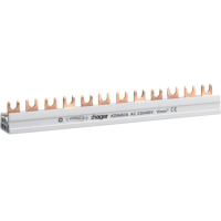 Hager KDN463A Hager faserail 3P+N 10 q 12 mod vork KDN463A Phase busbar Grijs 4 polig 63 A 1 stuk(s)