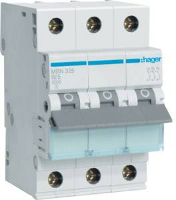 Hager MBN325 MBN325 Zekeringautomaat 3 polig 25 A
