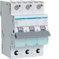 Hager MBS316 Zekeringautomaat 3 polig 16 A