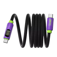 Hagibis SX04S 240W Magnetische USB C naar USB C Kabel met LED Display PD3.1 Snelladen Gegevensoverdracht Koperkernlijn 1