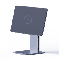 Hagibis Verstelbare Magnetische Standaard Uitbreiding USB Hub Adapter voor iPad Pro 12.9 3E/4e/5e/6e 11 Air 10e Tablet H