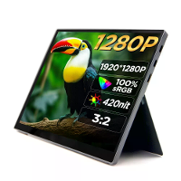 HAILESI 10,5 inch FHD 1280P Draagbare Monitor Computer Gaming Display USB C Externe Scherm voor Smartphone Tablet Laptop
