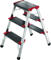 Hailo 4423 001 Aluminium Inklapbaar Opstapje Championsline L90 225 Werkhoogte (max.) (Details): 2.40 M