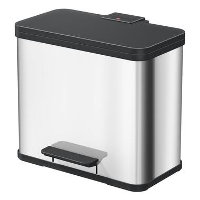 Hailo Ã  ko Duo Plus L Prullenbak   17+9L   RVS