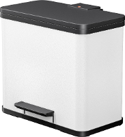 Hailo öko duo plus L 6302300 Afvalbak 26 l Plaatstaal (b x h x d) 470 x 430 x 340 mm Wit Met voetpedaal 1 stuk(s)