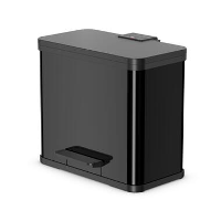 Hailo Öko Duo Plus L Prullenbak   17+9L   zwart
