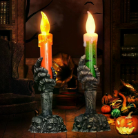 Halloween Licht Vlamloze Plastic Kaarsen Halloween Decoratie Rekwisieten Geest Licht
