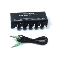 HAM HP204 Stereo Audio Mixer Distributor Signaal Selector 2 ingang 4 uitgang 5X vergroting 3.5Mm JRC NJM3414A DC 5 15V V