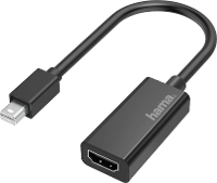 Hama 00200332 Mini displayport / HDMI Adapter [1x Britse stekker   1x Mini DisplayPort stekker] Zwart 0 mm