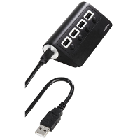 Hama 4 poorten USB 2.0 Hub Met status LEDs Zwart