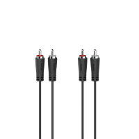 Hama 00205257 Cinch Audio Aansluitkabel [2x Cinch stekker   2x Cinch stekker] 1.5 M Zwart