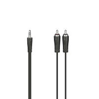 Hama 00205110 Jackplug / Cinch Audio Aansluitkabel [2x Cinch stekker   1x Jackplug male 3,5 mm] 1.5 M Zwart
