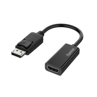 Hama 00200335 DisplayPort / HDMI Adapter [1x Britse stekker   1x DisplayPort stekker] Zwart
