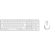 Hama Multi Device Tastatur Maus Set WKM 550, kabellos, Funk/BT, WS, QWERTZ DE Set met toetsenbord en muis Draadloos Geluidsarme toetsen QWERTZ, Duits Grijs, Wit