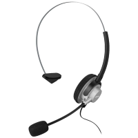Hama On Ear headset Kabel Mono Zwart/zilver Volumeregeling Telefoon