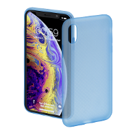Hama Soft Touch GSM backcover Geschikt voor model (GSMs): Apple iPhone X, Apple iPhone XS Blauw