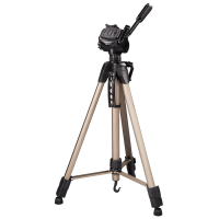 Hama Tripod 1/4 inch Werkhoogte: 64   160 cm Champagne Incl. Tas, Waterpas