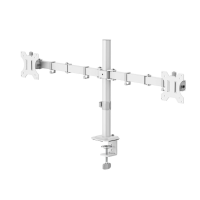 Hama Tafelbeugel voor monitor Aantal monteerbare displays: 2 Display(s) 88,9 cm (35) Wit In hoogte verstelbaar, Zwenkbaar, Roteerbaar, Kantelbaar