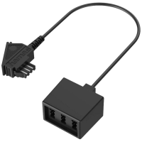 Hama Telefoon (analoog) Aansluitkabel [1x Telefoonstekker Duitsland (TAE F)   3x Telefoonbus Duitsland (TAE NFN)] Zwart