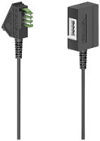 Hama Telefoon (analoog) Aansluitkabel [1x Telefoonstekker Duitsland (TAE U)   1x Telefoonbus Duitsland (TAE U)] 10 m Zwart