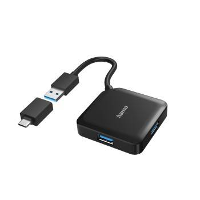 Hama USB 3.0 Hub 4 poorten Zwart