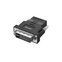 Hama 00200338 DVI / HDMI Adapter [1x Britse stekker   1x DVI D stekker] Zwart 0 m