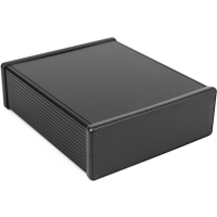 Hammond Electronics 1455U2201BK Universele behuizing 220 x 191 x 66 Aluminium Geëxtrudeerd Zwart (geëloxeerd) 1 stuk(s)