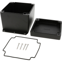 Hammond Electronics 1550Z137FBK Universele behuizing 121 x 121 x 102 Aluminium spuitgietwerk Zwart 1 stuk(s)
