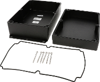 Hammond Electronics 1550Z220FBK Universele behuizing 223 x 147 x 83 Aluminium spuitgietwerk Zwart 1 stuk(s)