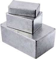 Hammond Electronics 1590LLBBK Universele behuizing 50 x 50 x 25 Aluminium Spuitgieten Zwart 1 stuk(s)