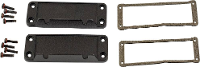 Hammond Electronics Eindplaat Aluminium Zwart (l x b x h) 16 x 87 x 31 mm 2 stuk(s)