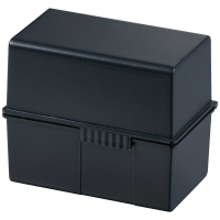 HAN 976 K 13 Kaartenbox Zwart Aantal kaarten (max.): 400 Kaarten DIN A6 liggend Deksel als extra bak te gebruiken, Incl. 100 Gelinieerd